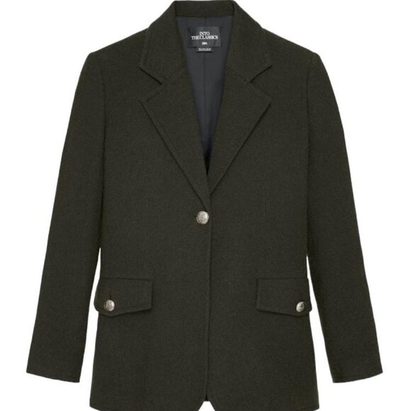 ZARA LIMITED EDITION WOOL BLEND BLAZER KHAKI SIZE S8416/818